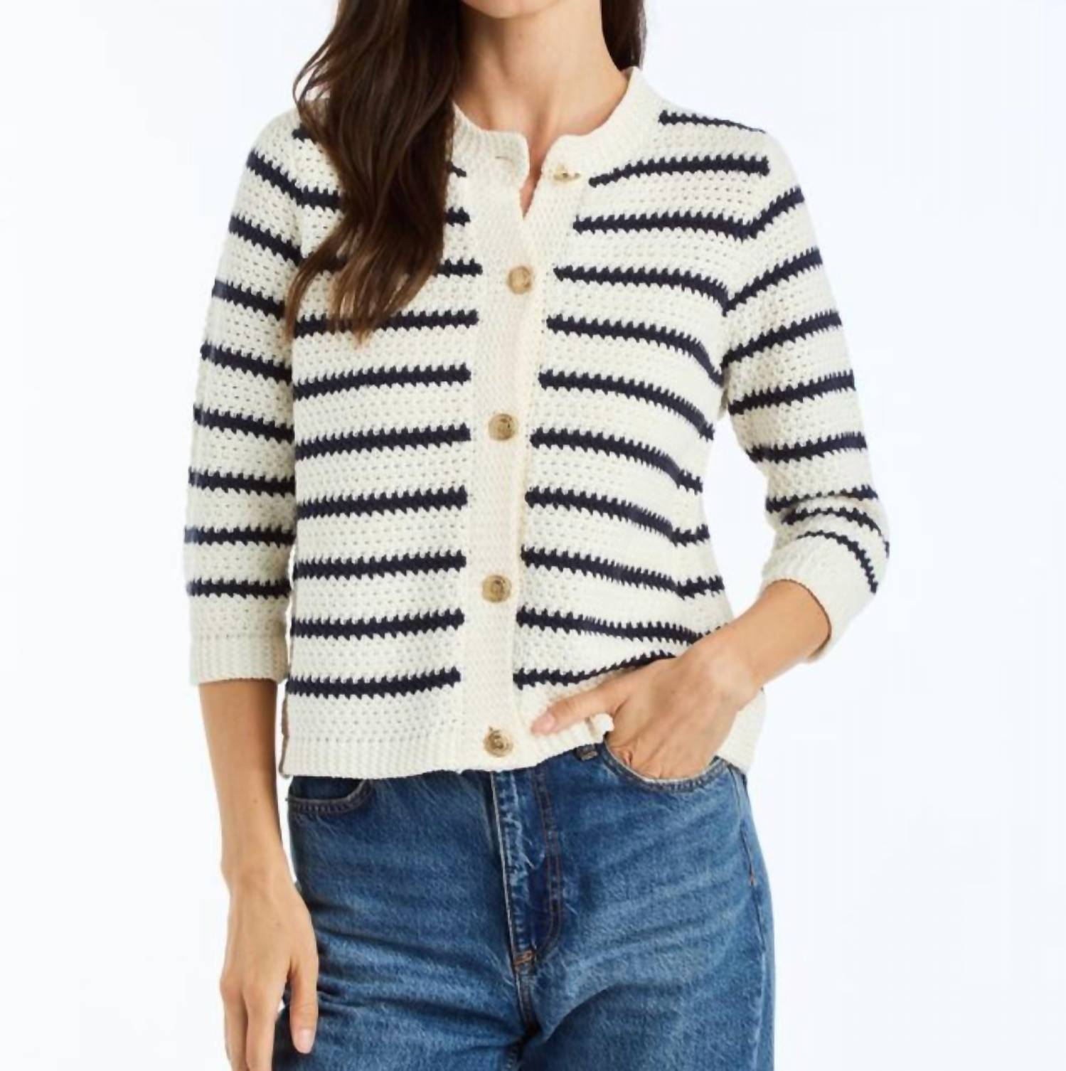 DREW Women's Aniyah Cardigan in white - women's cardigan