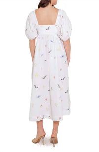 FLYING TOMATO Italian Printed Woven Dress in white - women's dress - view 4
