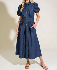 Flying Tomato - Denim Midi Dress