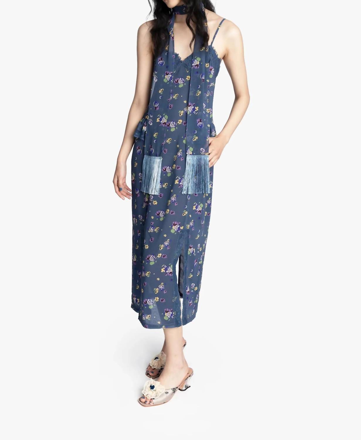 Anna Sui - Night Blooming Chiffon Slip Dress