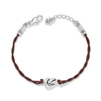 Brighton Women's Interlok Single Knot Leather Bracelet in chili pepper - women's jewelry