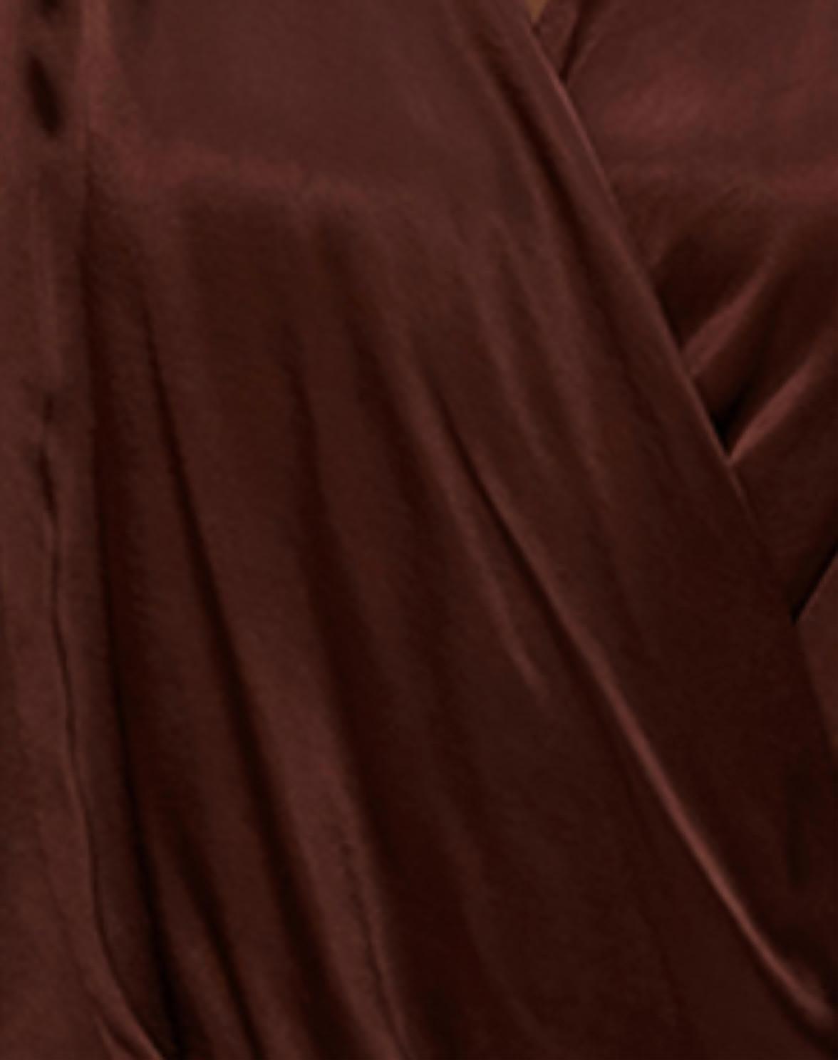 Michael Stars - Nadia Mixed Fabric Satin Dress