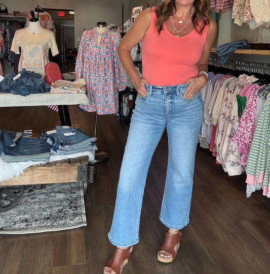 Lovervet - Cropped Wide Leg Jeans