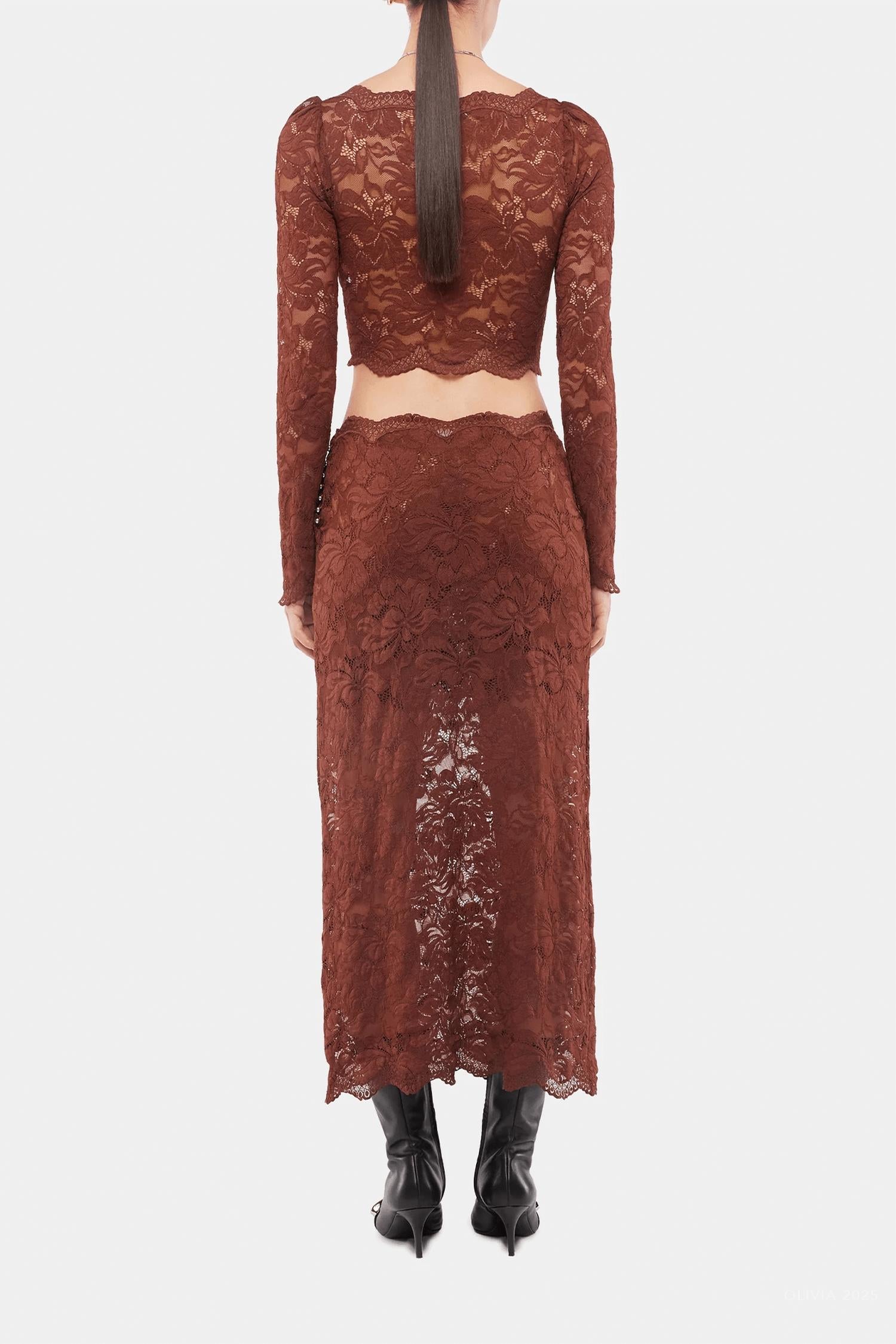 Rabanne - Lace Midi Skirt