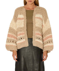 Maiami - Alpaca Mix Pattern Bomber Cardigan