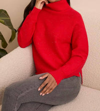 Tribal - High-low Turtleneck Sweater
