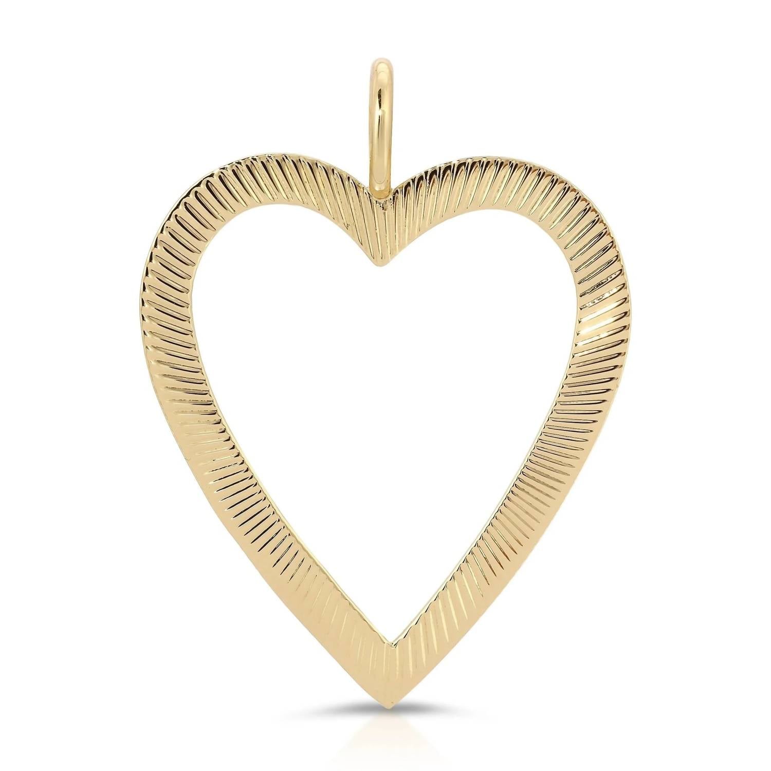 Eklexic - Women's Large Haze Open Heart Pendant
