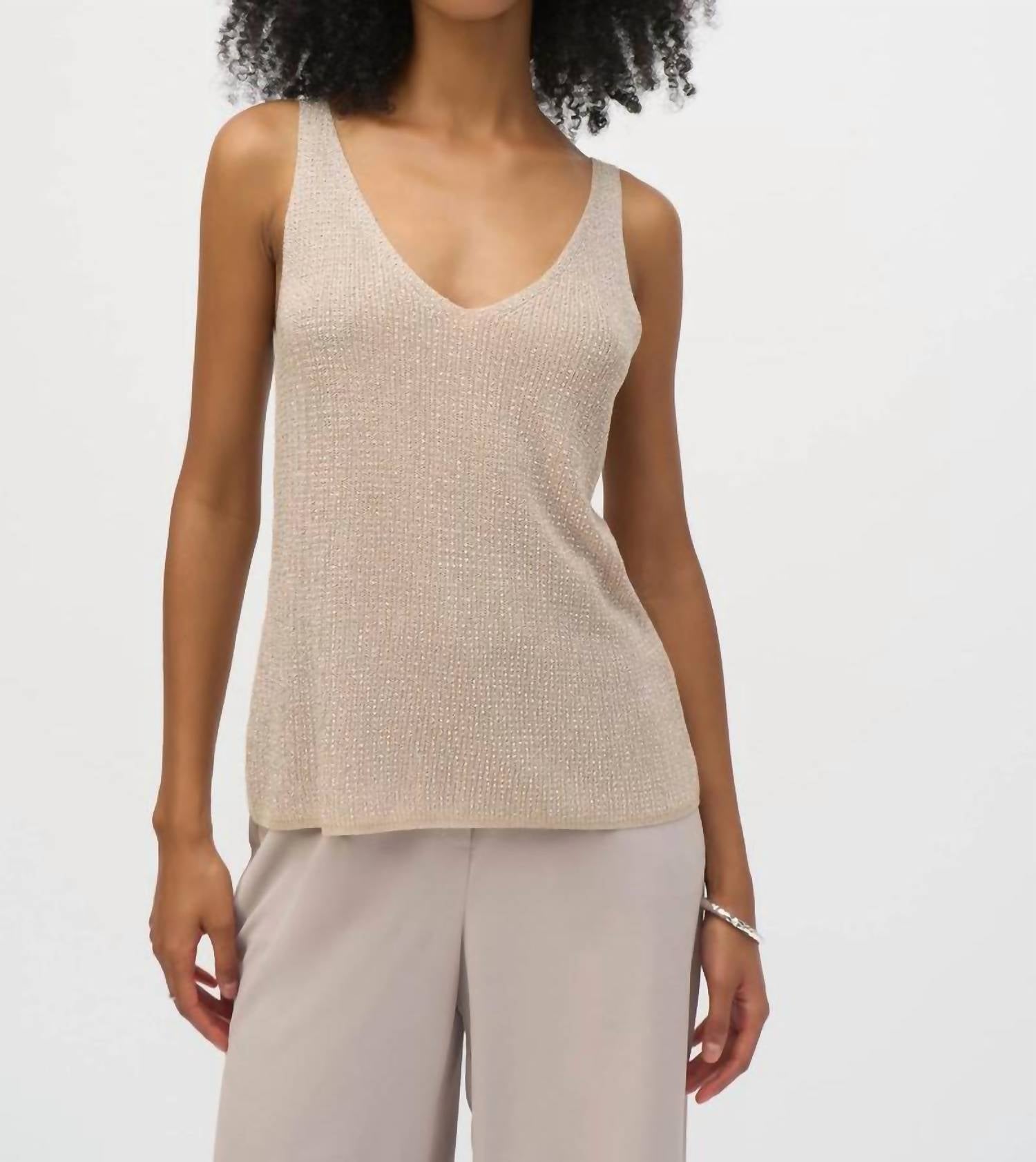 Joseph Ribkoff - Metallic Knitted Cami Top