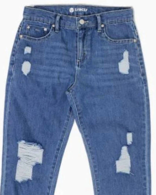 Tractr - Women's Destructed Weekender Jeans