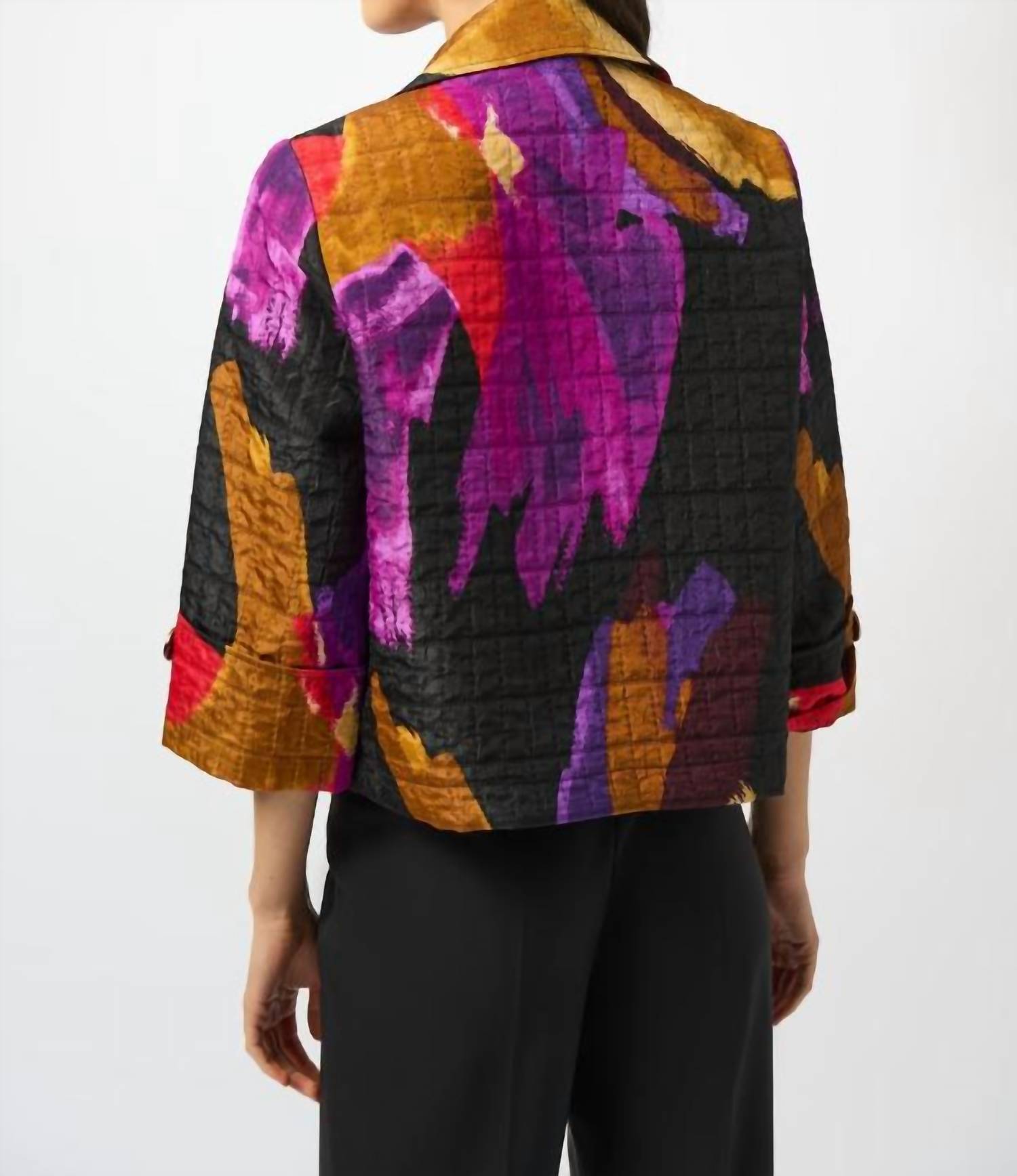 Joseph Ribkoff - Hip Length Abstract Jacket