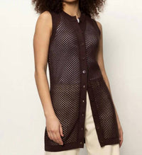 Sanctuary - Women's Long Openwork Vest