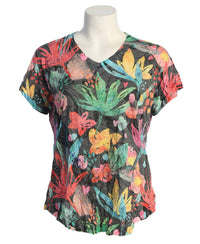 Jess & Jane Women's Crushed Dolman Sleeve Top in vivid - women's t-shirt