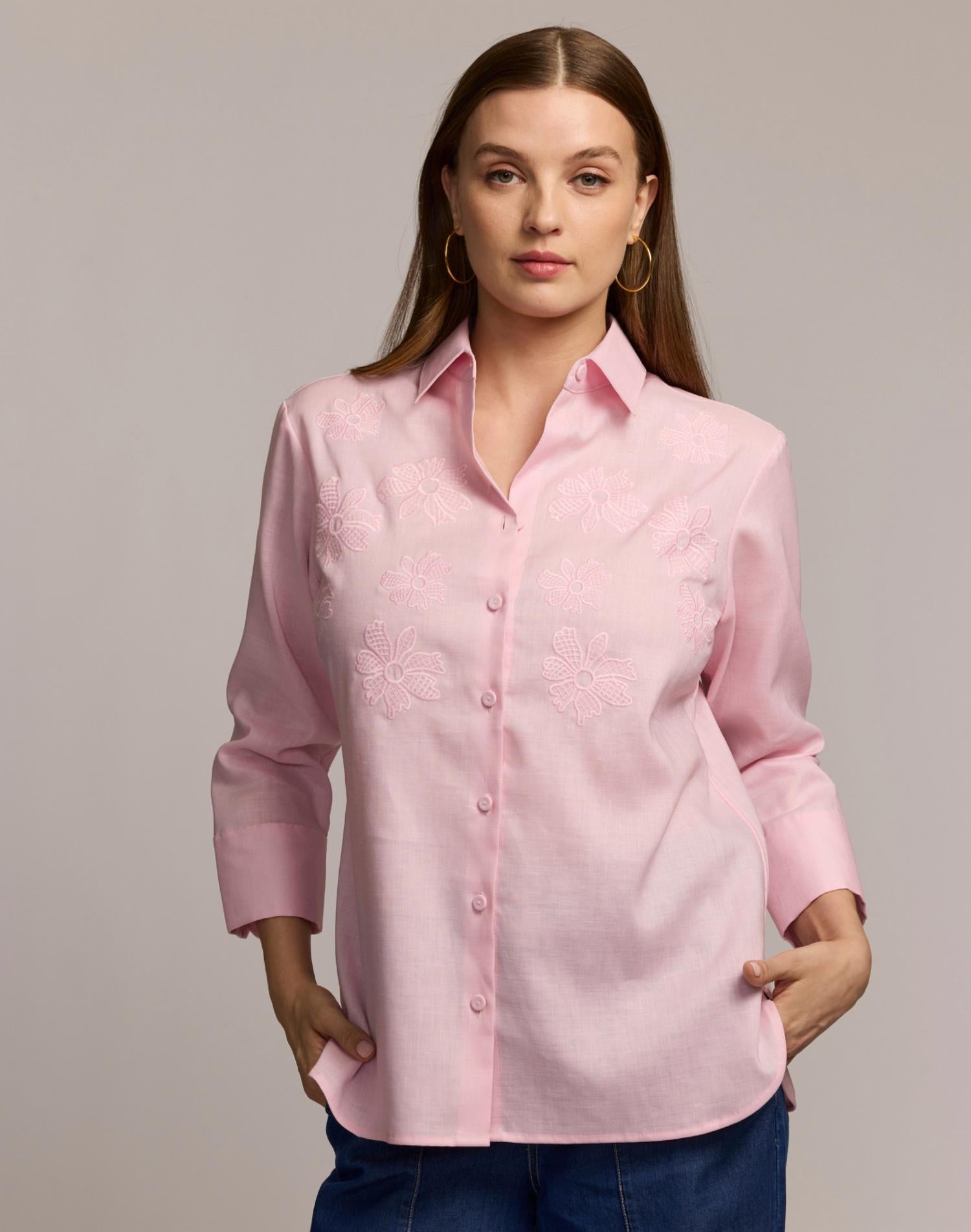 Hinson Wu - Margot 3/4 Sleeve Linen Shirt