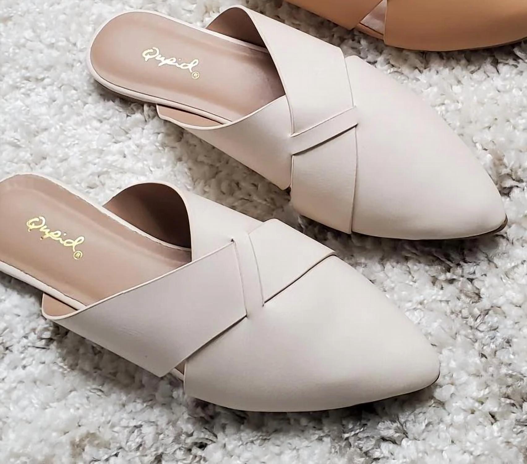 Qupid - Women's Swirl Ballerina Mules