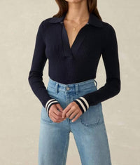 Faherty - Shiloh Sweater Polo Top - Plus