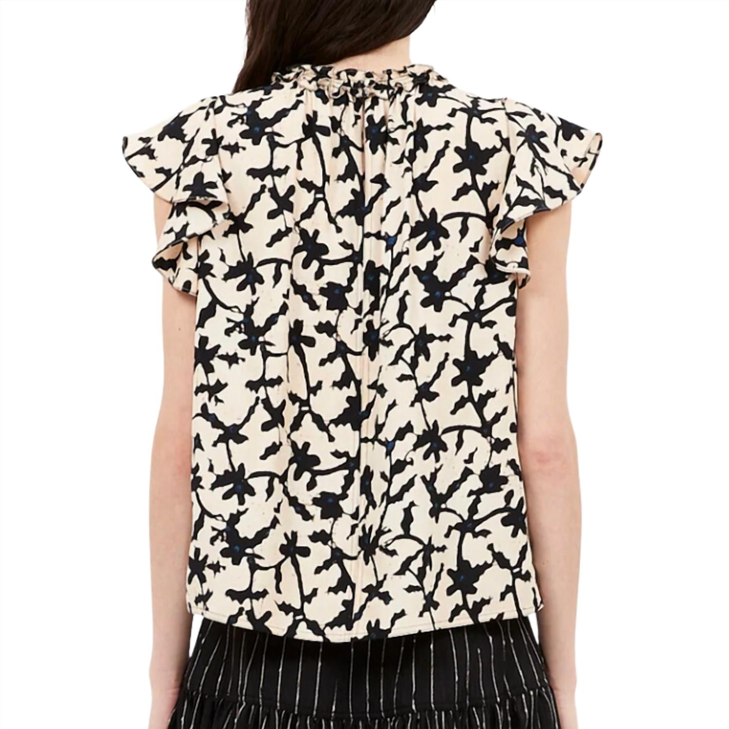 Ulla Johnson Women's Julia Top in moonstone - women's blouse - detail view