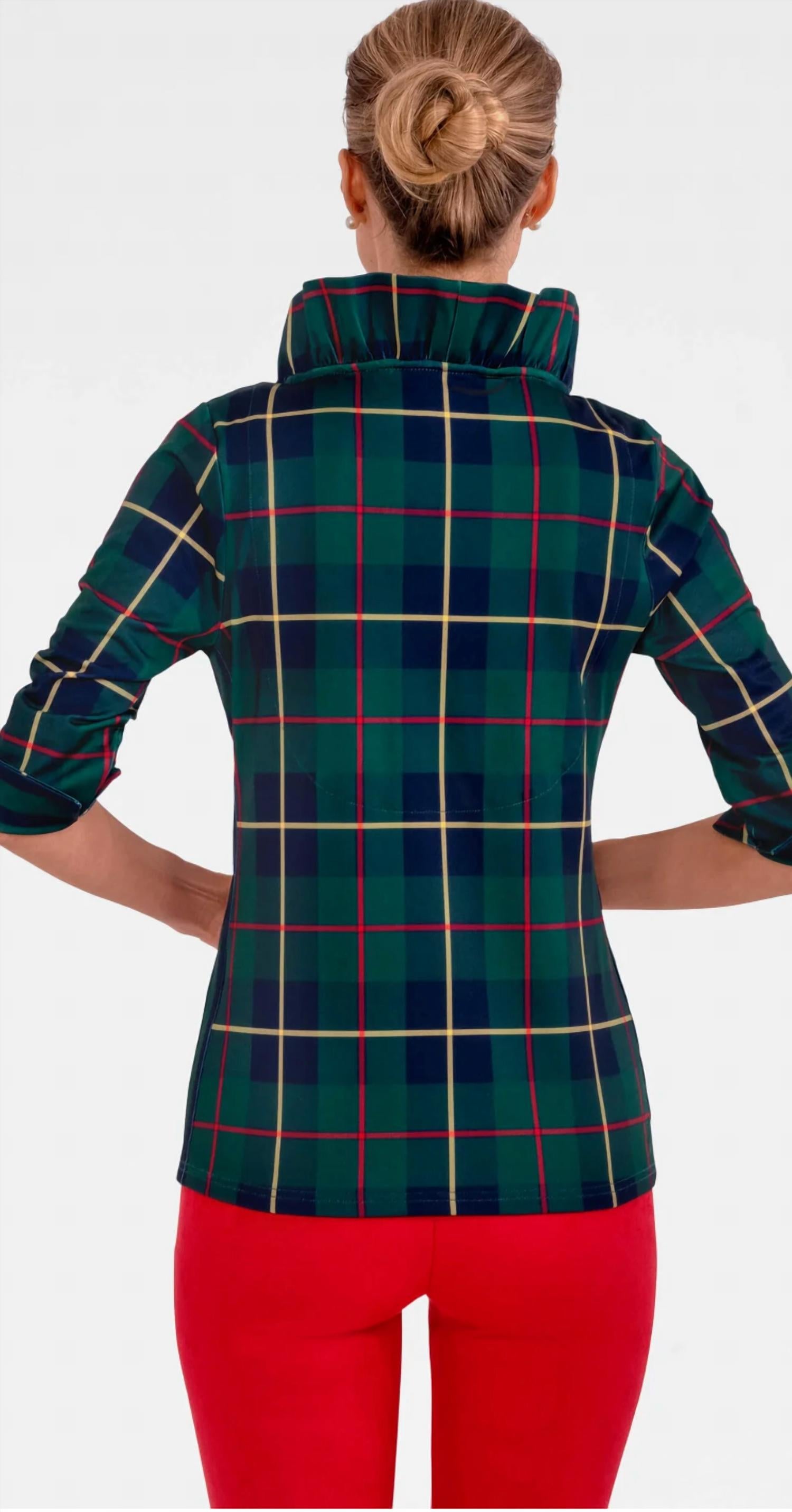 Gretchen Scott - Stand Up Ruffle Neck Top