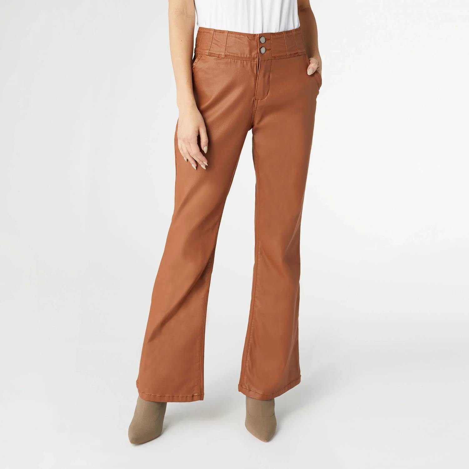 Coco + Carmen - Zoey Zip Faux Leather Flare Jeans