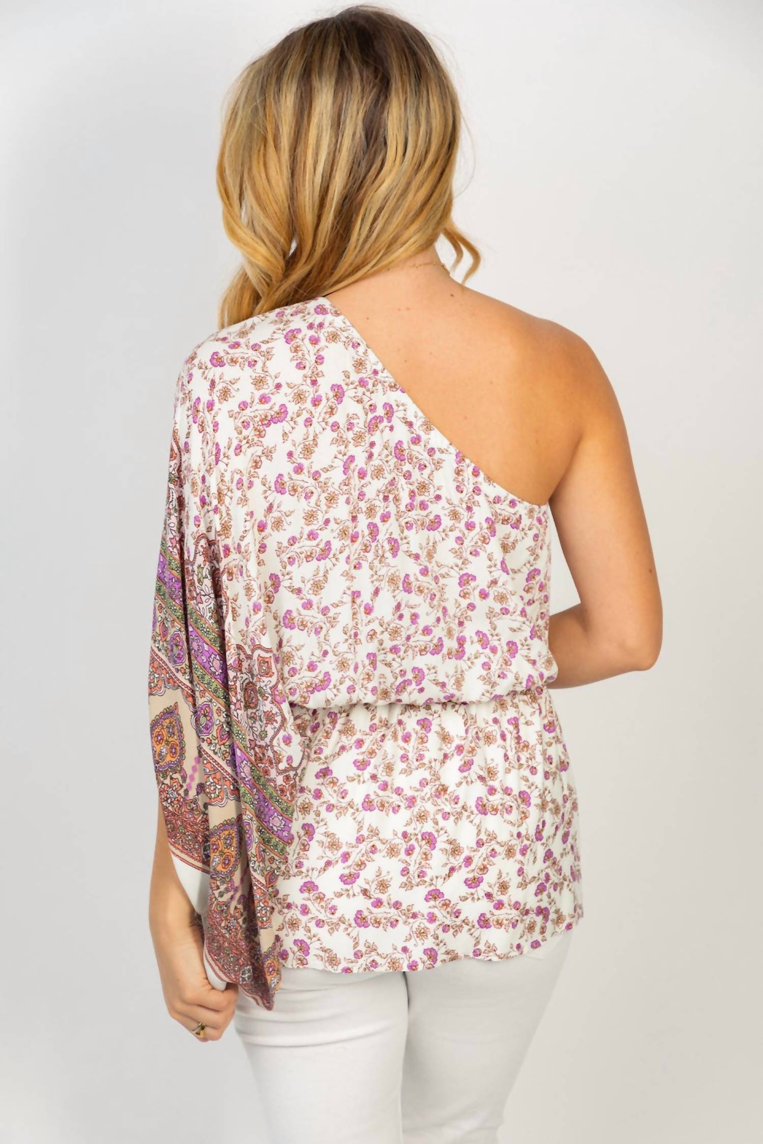 White Birch - Off Shoulder Floral Print Top