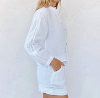 Bella Dahl - Mandarin Collar Trimmed Button Down