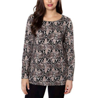 Mario Serrani - Women's Crewneck Animal Print Top