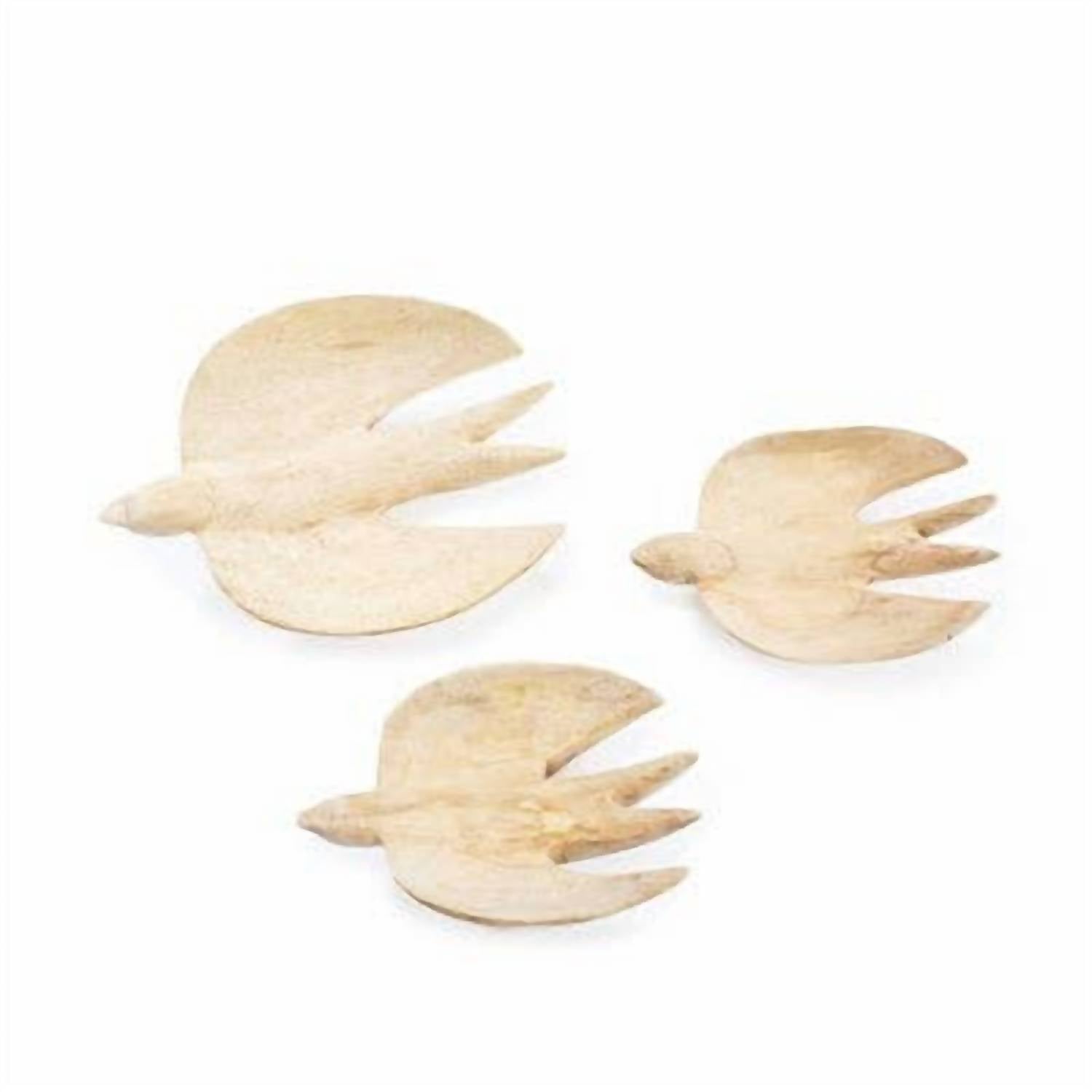 Sugarboo & Co. - Hand Carved Wooden Birds- Set of 3