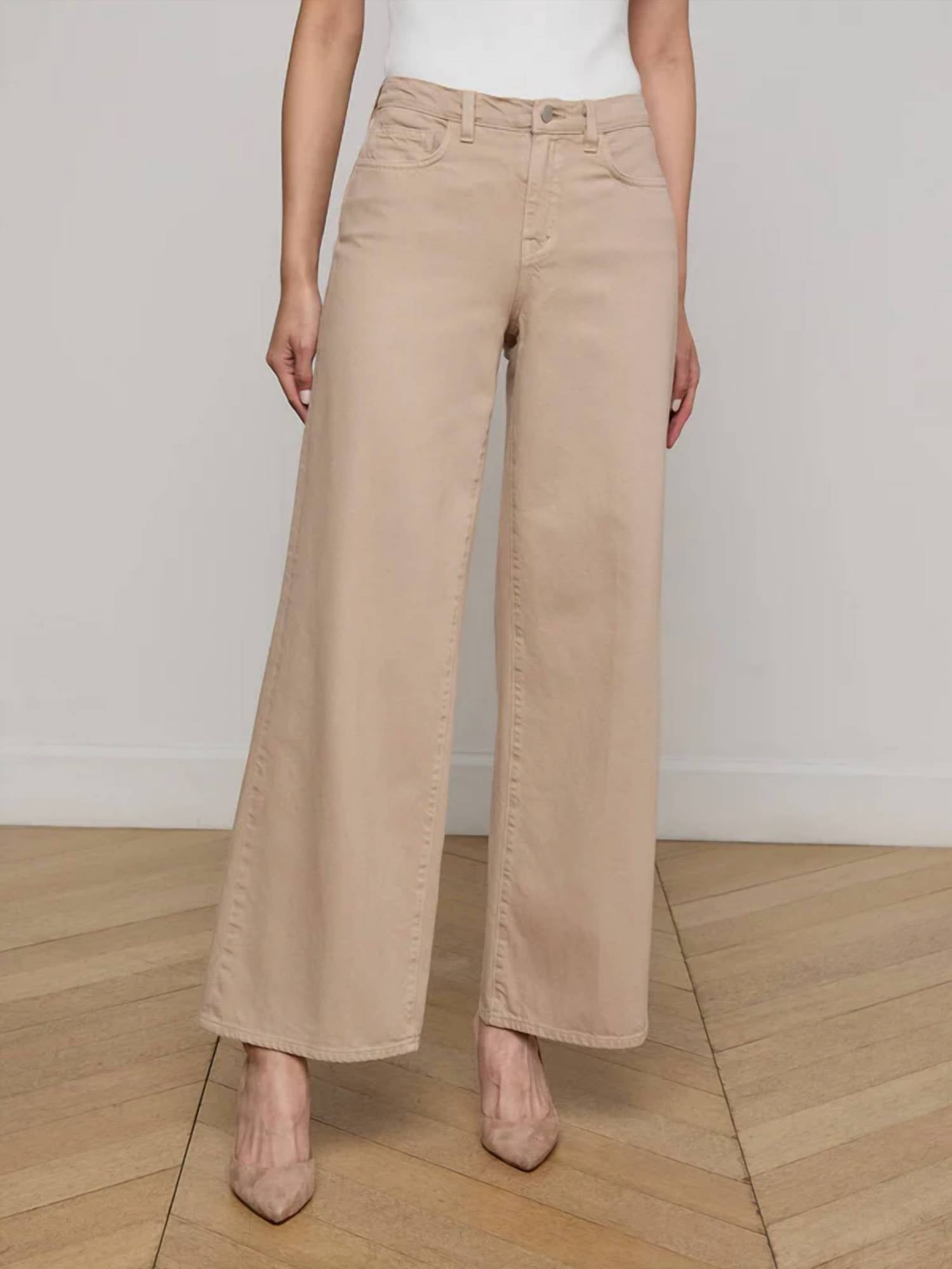L'Agence - Alicent High Rise Sneaker Wide Leg Jean