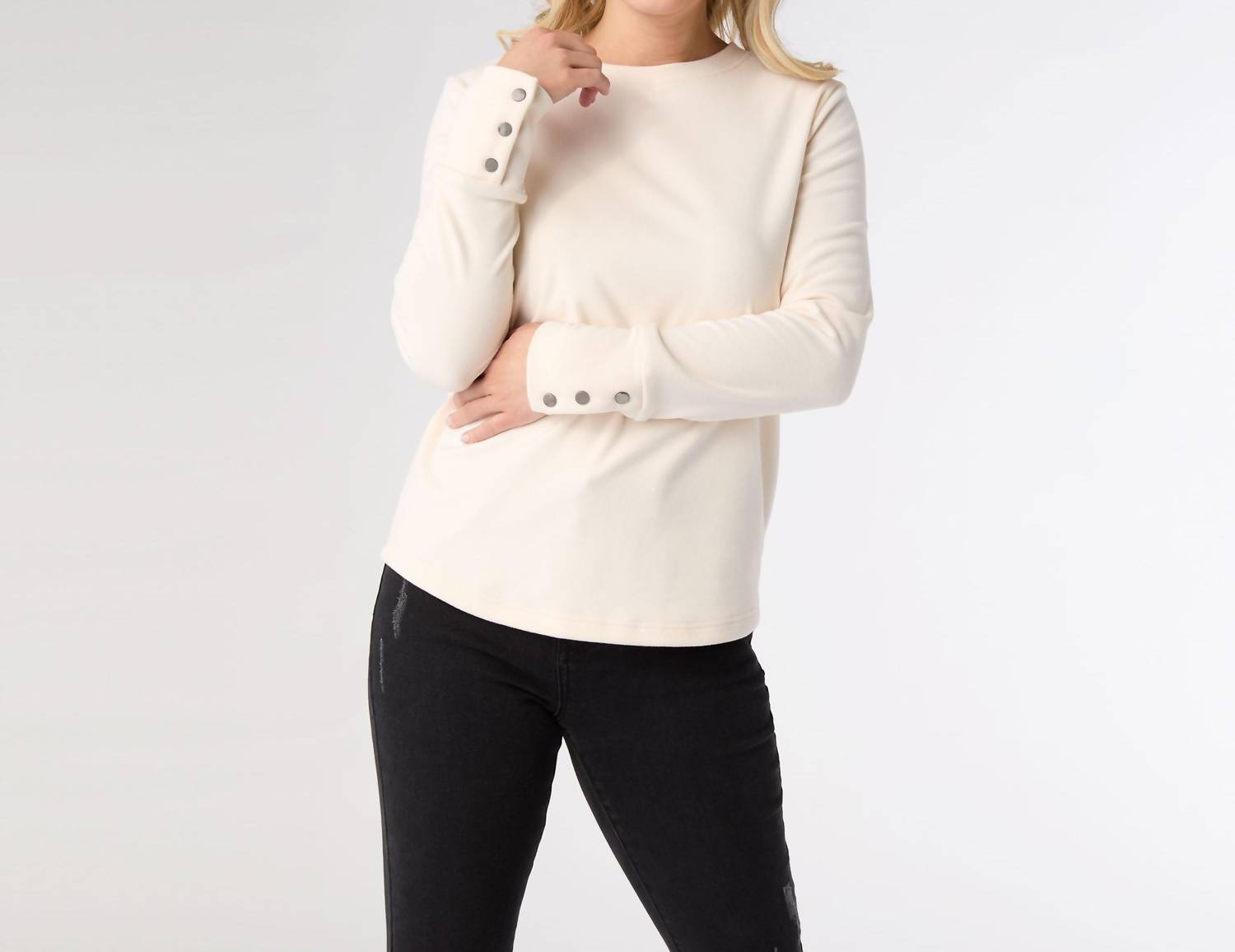 Coco + Carmen - Alexis Super Soft Top with Snap Cuff