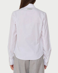 WE-AR4 Rebel Shirt Top in white - women's long sleeve top - detail view