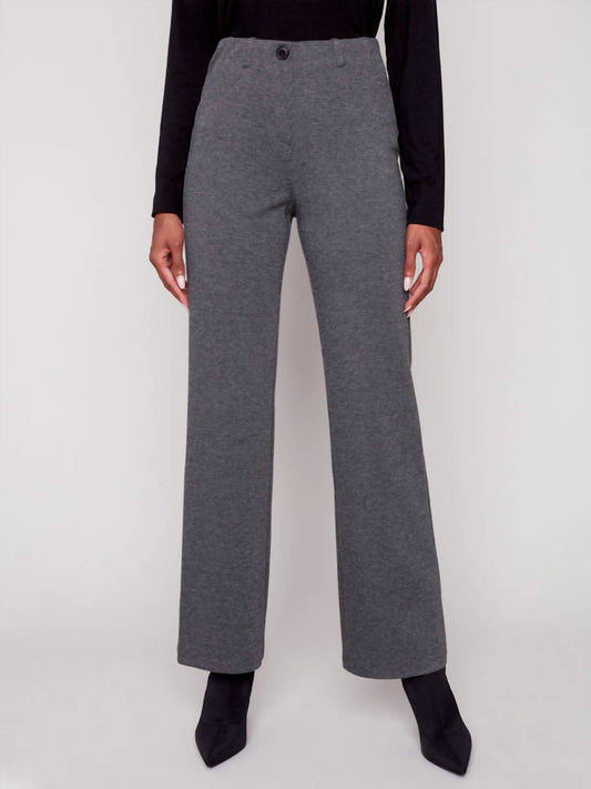 Charlie B - Charlie B Plaid Flare Leg Knit Pant