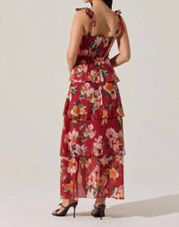 Astr - Mellorie Sweetheart Tiered Floral Maxi Dress