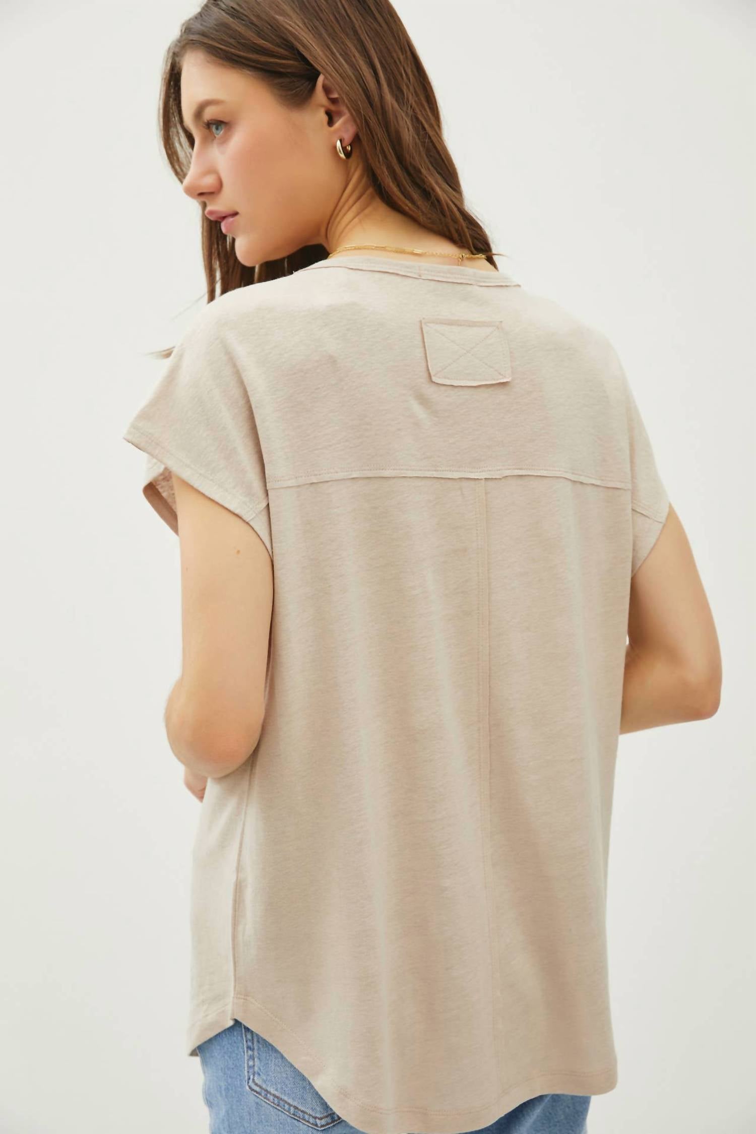 Be Cool - Jordan Raw Edge Linen Tee