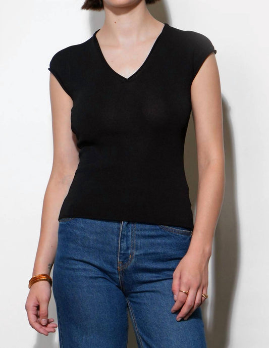 Greylin - Natalie Deep V-neck Knit Top