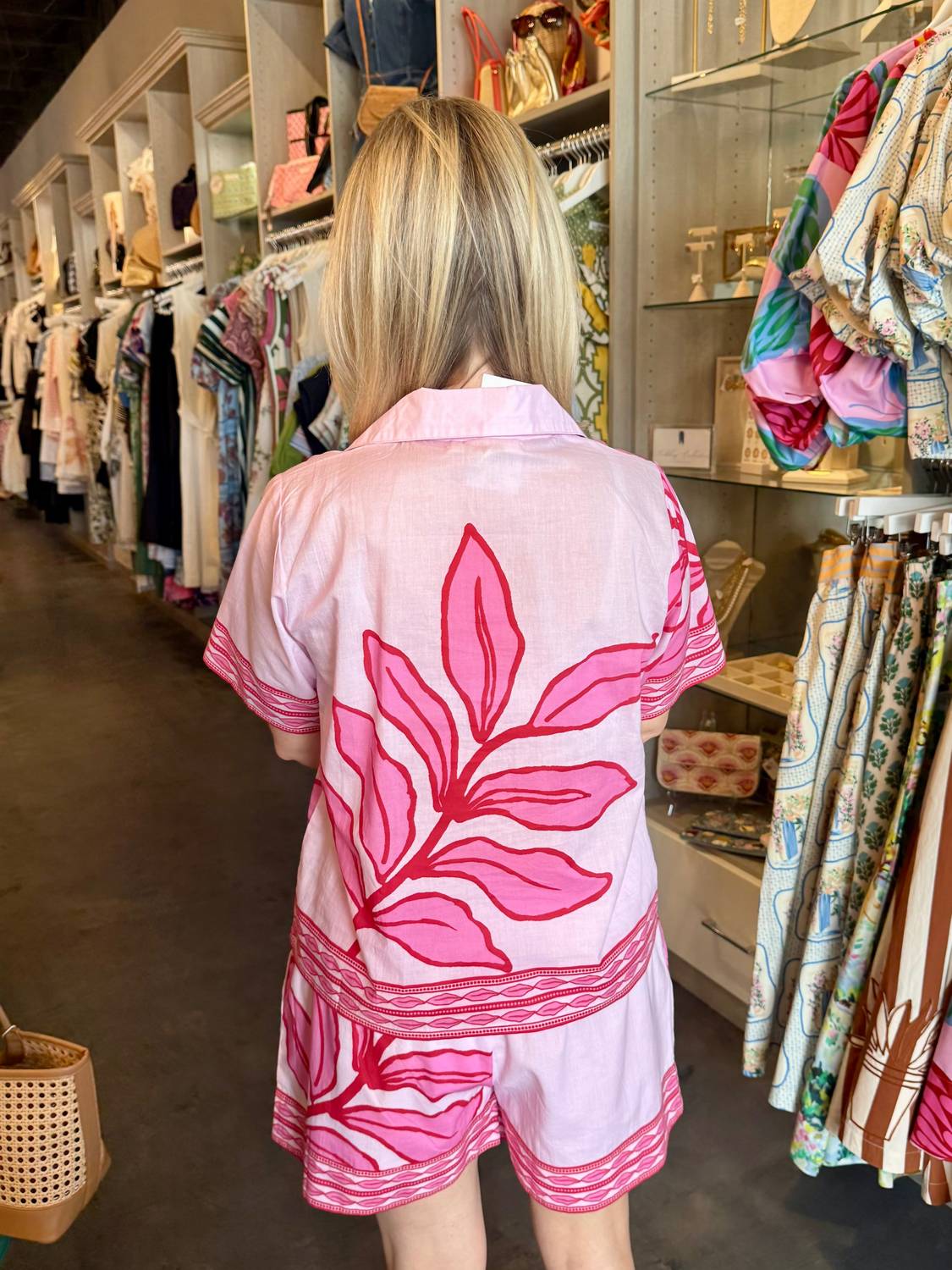 Bindu Isadora Top in pink elephant - women's t-shirt - alternate view