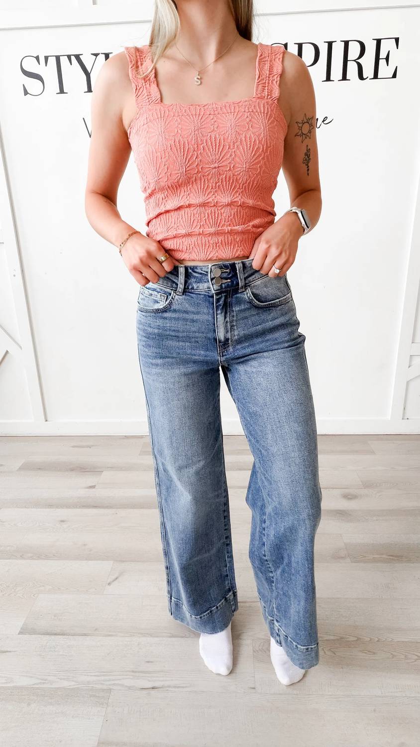 Flying Monkey - Super High Rise Trouser Hem Wide Jean