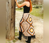 Lucky & Blessed - Aztec Asymmetric Skirt
