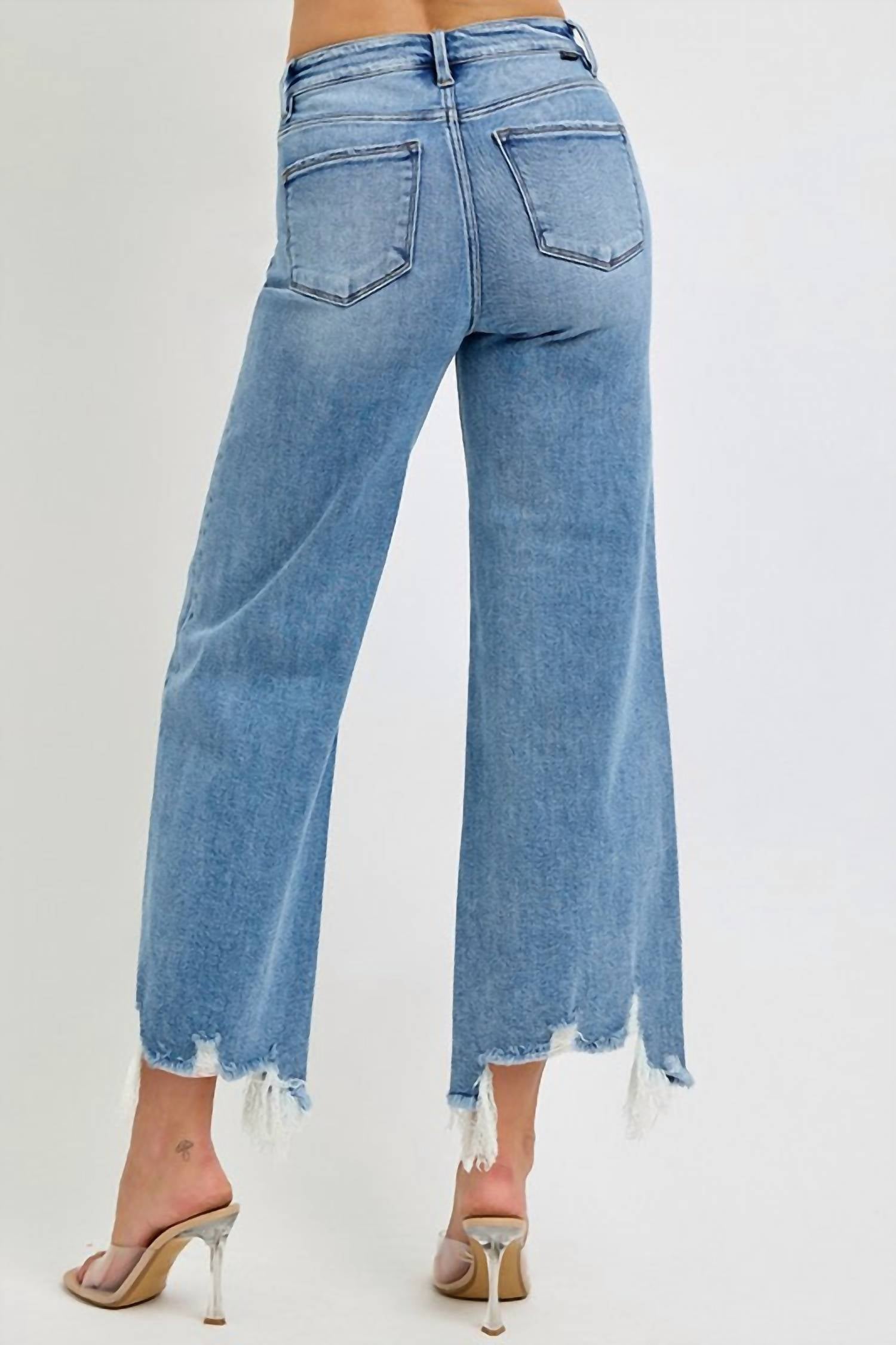 Risen - Daphne High Rise Crop Wide Jeans