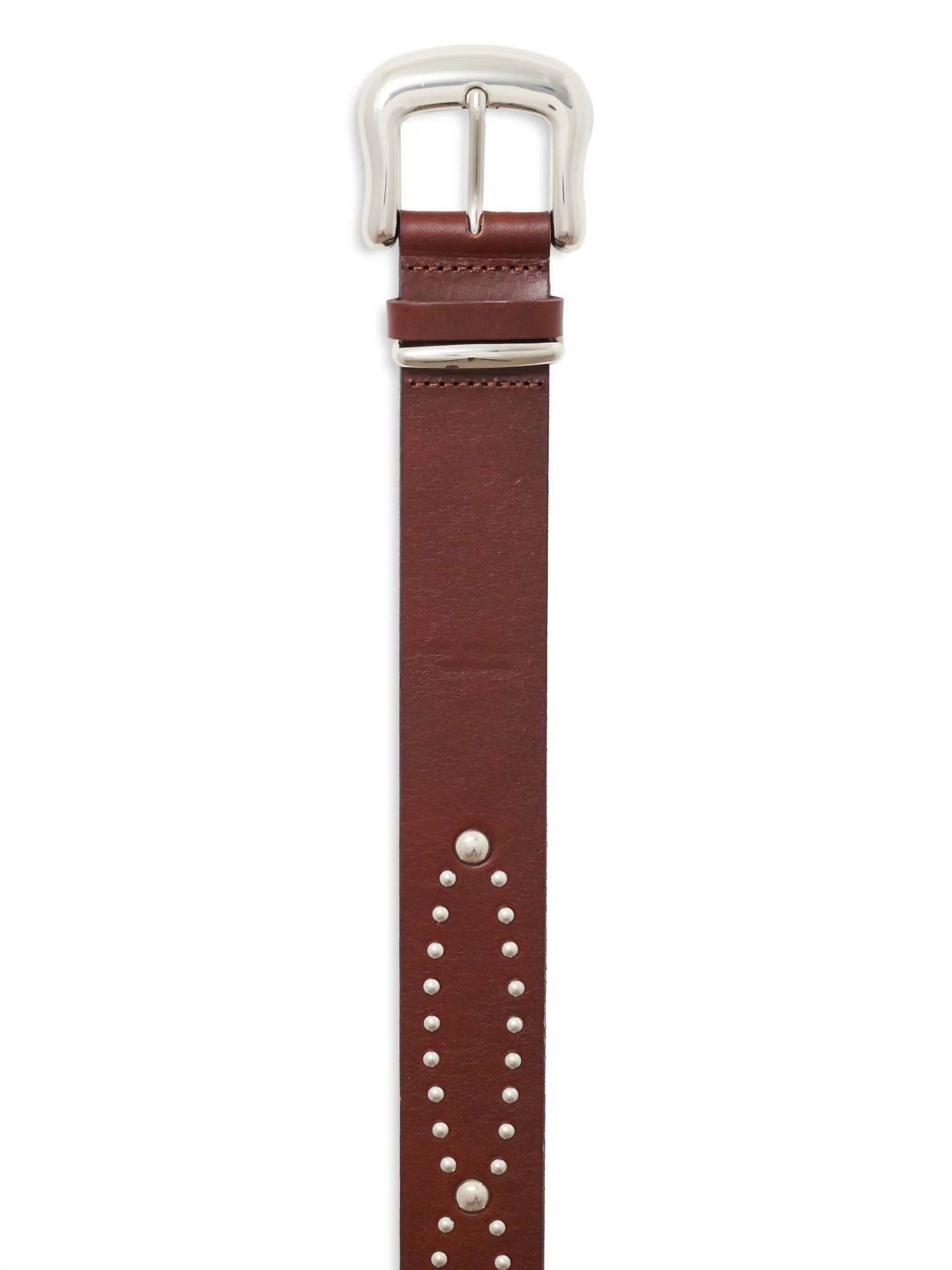 Sanctuary Women's Rowan Studded Belt in mahogany - women's accessory - detail view