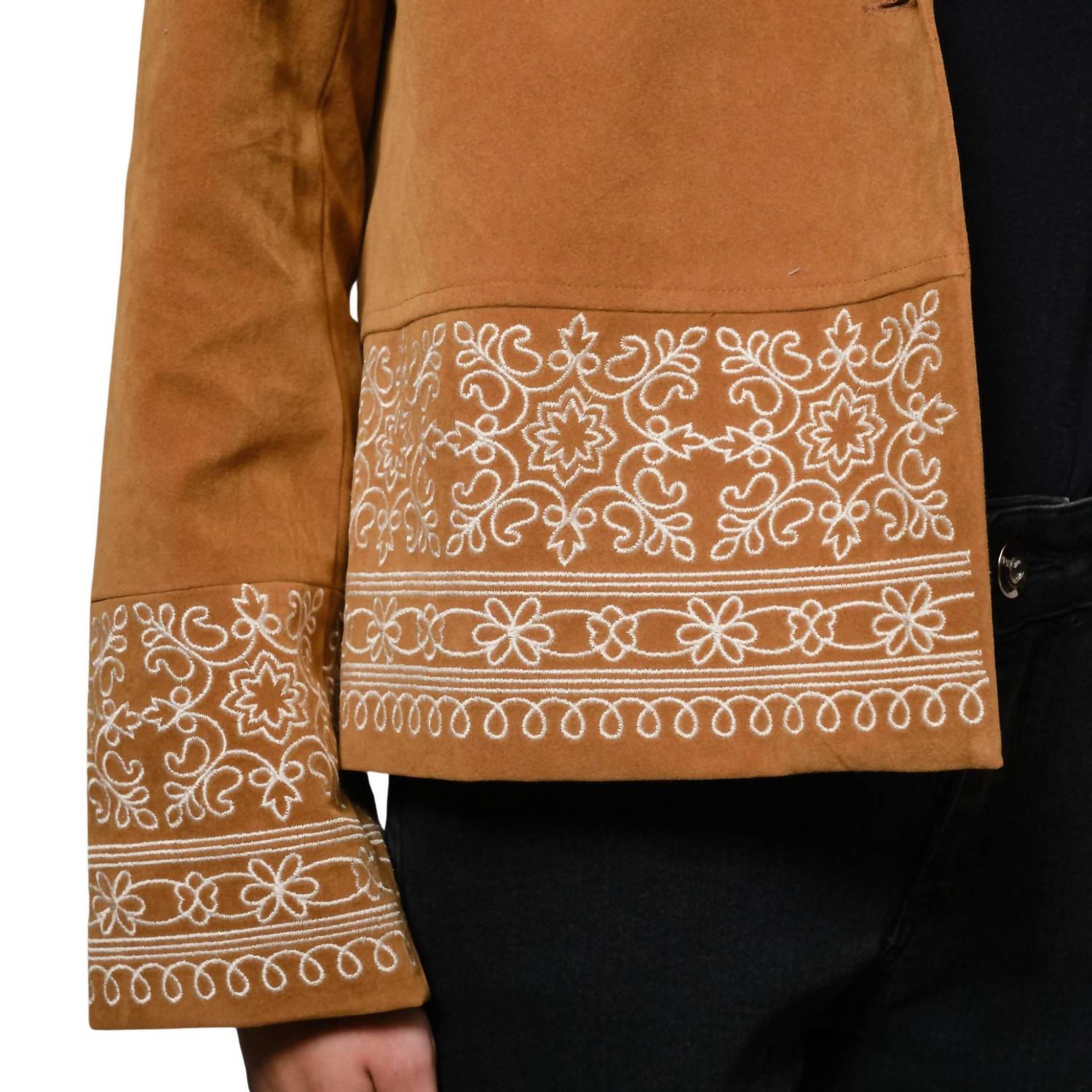 Blue B - Faux Suede Embroidered Jacket