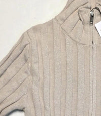 Pure Amici - Women's Ribbed Zippered Sweater
