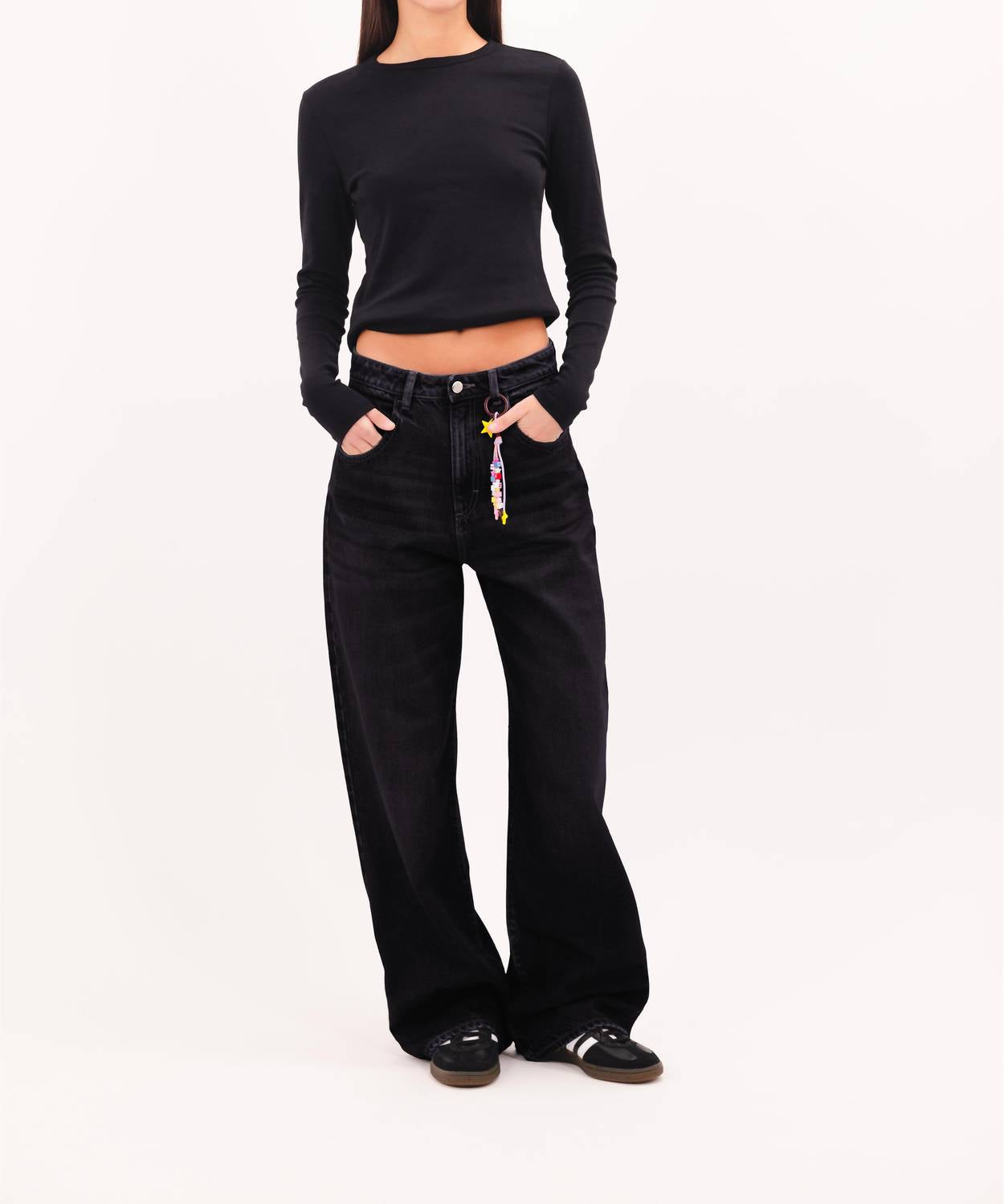Icon Denim LA Poppy Wide Leg Jeans in dusty blue 1 - women's jeans