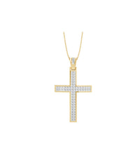 Aamiaa - Stan-p-1.2-3.3-14y Natural Diamond Cross Pendant
