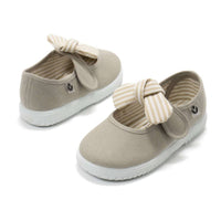 Victoria - Girls' Slip On Canvas Bow Shoes