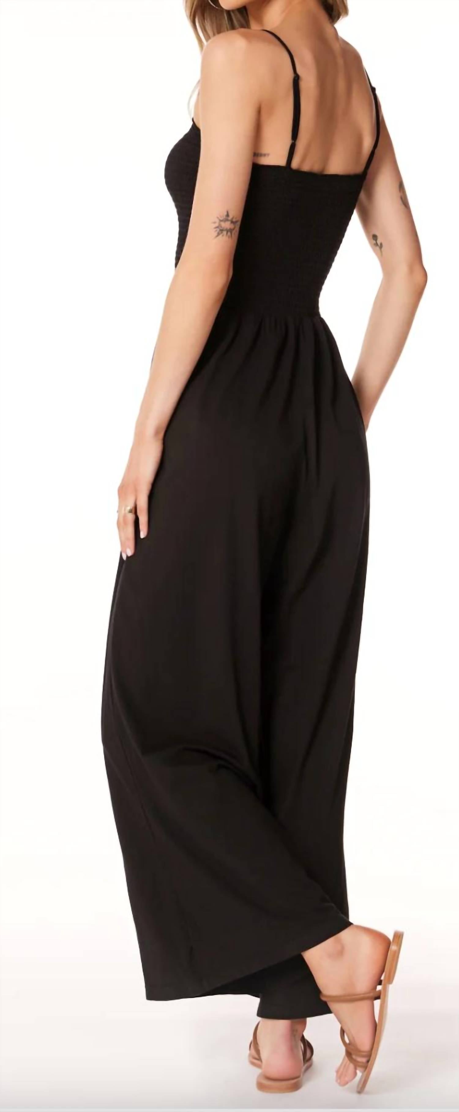 Bobi - Cami Strap Smocked Jumpsuit