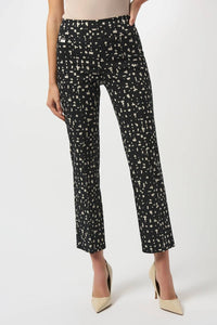 Joseph Ribkoff - Abstract Print Slim Ankle Pants