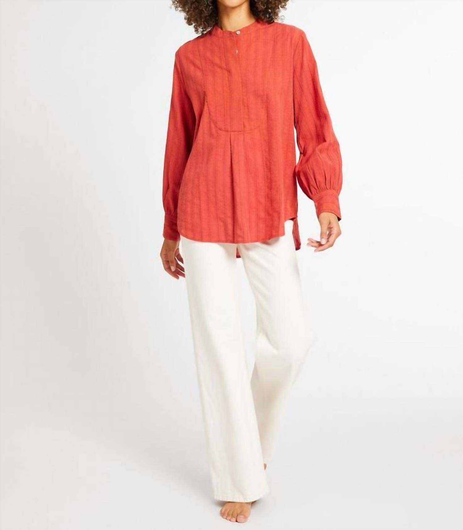 MILLE Tilda Pullover Tunic Top in spice - women's shirt
