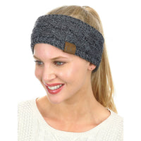 C.C Beanie - Cable Knit Lined Headwrap