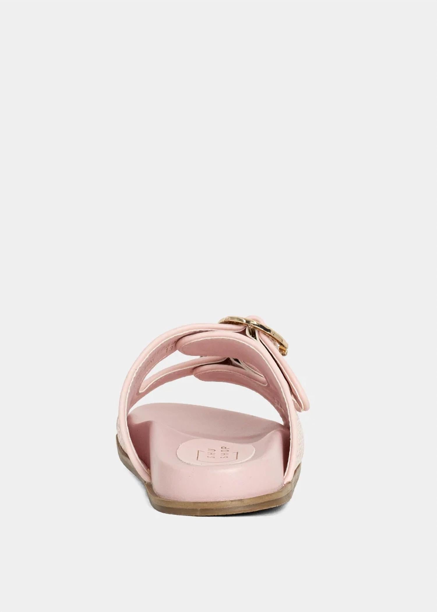SHU SHOP Girl's Lori Mini Woven Sandals in pink - kids' sandal - alternate view