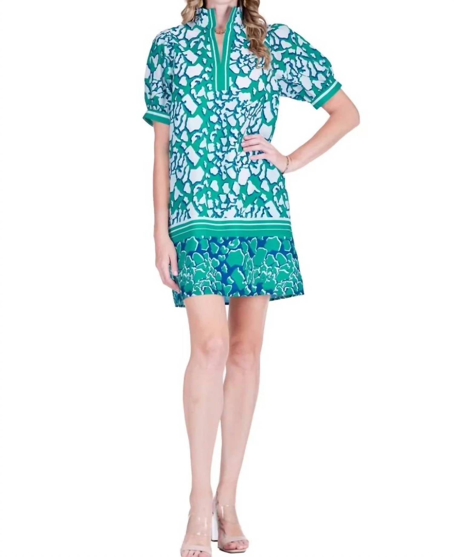 Jade - Stand Collar Mini Dress