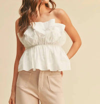 Miou Muse - Textured Fabric Tube Top